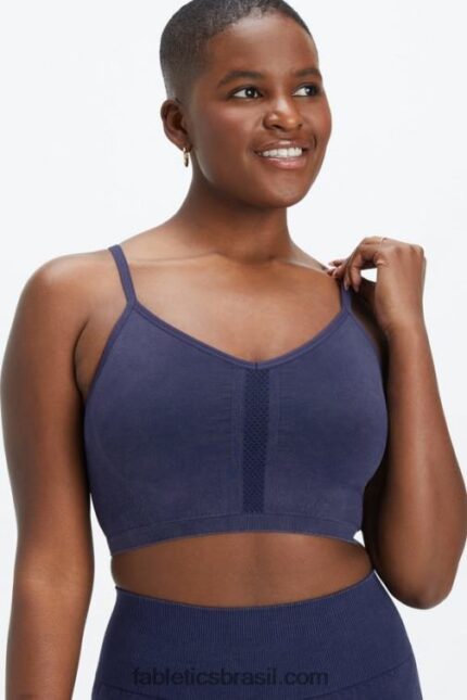 Fabletics marinho profundo lavado 420HR2818 sincronizar sutiã sem costura mulheres