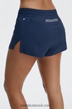 Fabletics marinho profundo/prata reflexivo 420HR272 respirar cintura média correr curto mulheres - Image 2