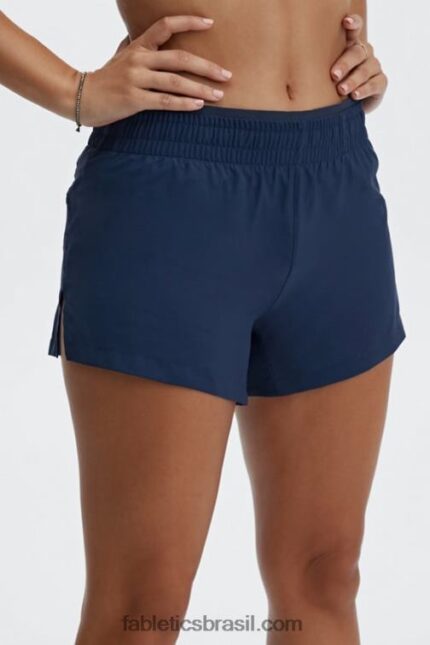 Fabletics marinho profundo/prata reflexivo 420HR272 respirar cintura média correr curto mulheres