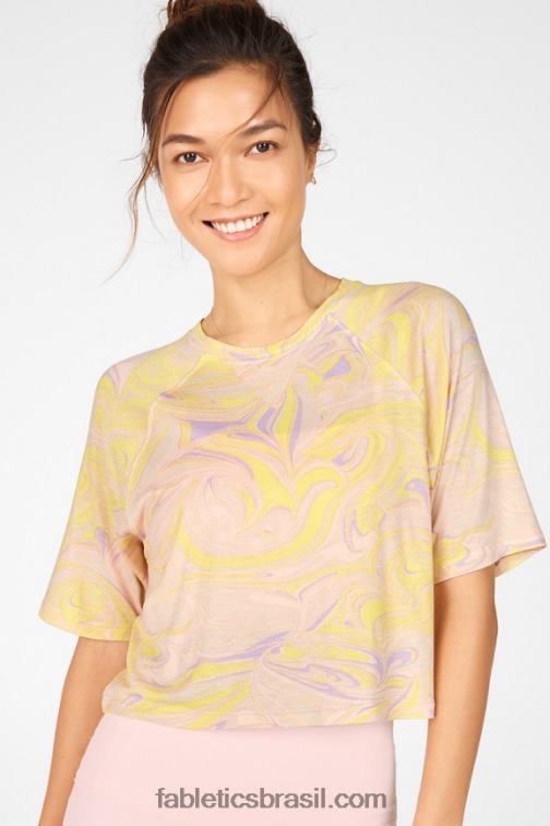 fabletics_marmore_420hr2092_camiseta_raglan_manga_curta_loveday_mulheres.jpg Fabletics mármore 420HR2092 camiseta raglan manga curta loveday mulheres - Image 1