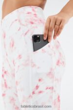 Fabletics mármore vermelho fumê 420HR1145 legging oasis pureluxe cintura alta 7/8 81 mulheres - Image 2