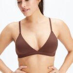 Fabletics marrom sela 420HR1544 bralette triângulo de toque fino mulheres