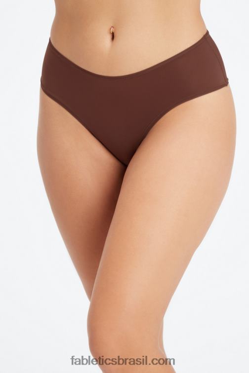 fabletics_marrom_sela_420hr2836_cueca_classica_de_toque_fino_mulheres.jpg Fabletics marrom sela 420HR2836 cueca clássica de toque fino mulheres - Image 1