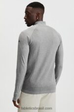 Fabletics meio cinza htr 420HR3591 o dia de treino 1/4 zip homens - Image 2