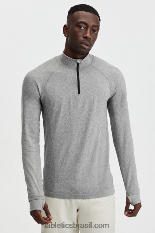 Fabletics meio cinza htr 420HR3591 o dia de treino 1/4 zip homens - Image 3