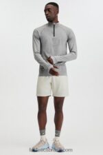 Fabletics meio cinza htr 420HR3591 o dia de treino 1/4 zip homens - Image 4