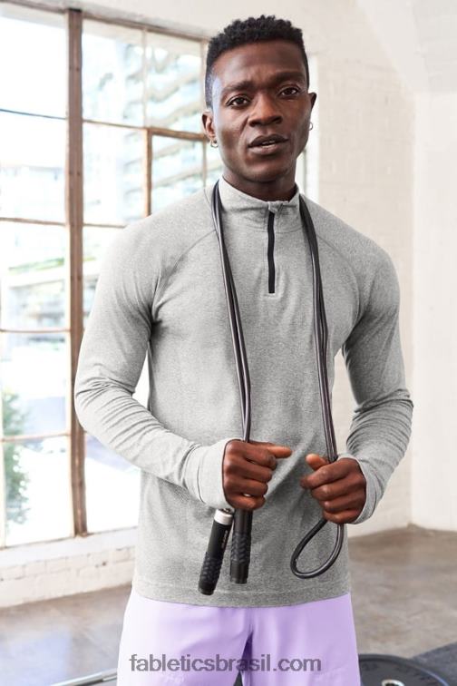 fabletics_meio_cinza_htr_420hr3591_o_dia_de_treino_1_4_zip_homens.jpg Fabletics meio cinza htr 420HR3591 o dia de treino 1/4 zip homens - Image 1