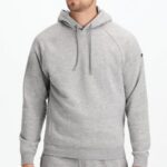 Fabletics meio cinza htr 420HR3661 o moletom com capuz leve homens