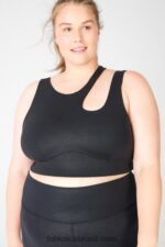 Fabletics miragem negra 420HR1934 sutiã esportivo de médio impacto callie mulheres