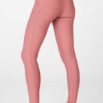 Fabletics moca de cereja 420HR1202 legging essencial de cintura alta therma-flex mulheres