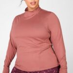 Fabletics moca de cereja 420HR2722 blusa manga longa fênix mulheres