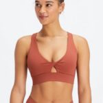 Fabletics mogno 420HR1699 sutiã esportivo oasis twist 105 mulheres