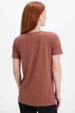 Fabletics mogno 420HR1993 T-shirt em jersey 100% algodão mulheres - Image 3