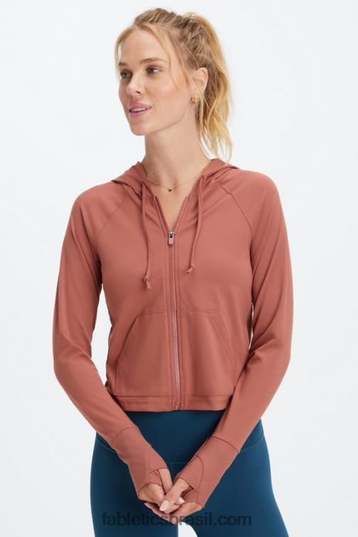 fabletics_mogno_420hr2449_moletom_com_capuz_oasis_mulheres.jpg Fabletics mogno 420HR2449 moletom com capuz oásis mulheres - Image 1