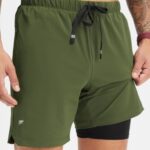 Fabletics musgo escuro 420HR3188 aquele curto (alinhado) 143 homens