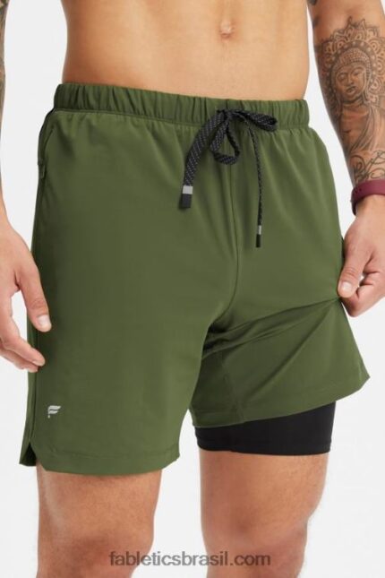 Fabletics musgo escuro 420HR3188 aquele curto (alinhado) 143 homens