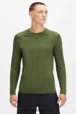 Fabletics musgo escuro 420HR3570 the training day camiseta manga longa homens