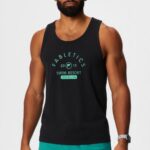 Fabletics nadar preto 420HR3378 o tanque 24-7 homens