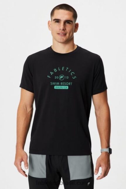 Fabletics nadar preto 420HR3507 o tee 24-7 182 homens