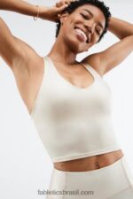 Fabletics névoa cinza brilhar 420HR2224 tanque de sutiã embutido averie shine mulheres