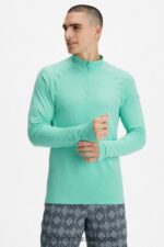 Fabletics névoa de menta 420HR3593 o dia de treino 1/4 zip homens