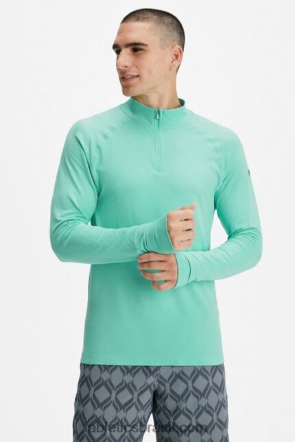 Fabletics névoa de menta 420HR3593 o dia de treino 1/4 zip homens
