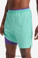 Fabletics névoa de menta perfurada 420HR3150 o fundamental curto ii (alinhado) 137 homens