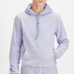 Fabletics névoa lilás 420HR3711 moletom com capuz da cidade de pinheiro homens