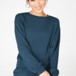 Fabletics nova azul 420HR2715 moletom manga julie dolman mulheres