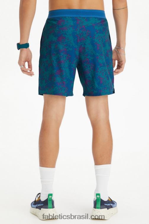 Fabletics nueue camuflagem azul-petróleo náutico 420HR3334 o curto fundamental 163 homens - Image 2