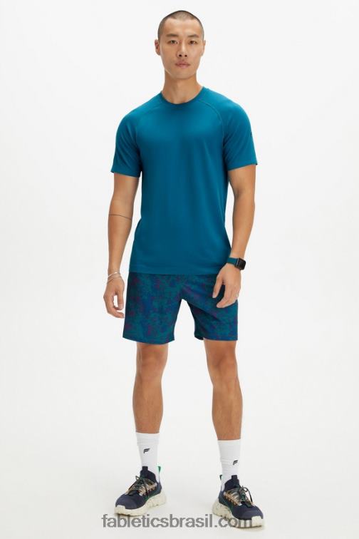 Fabletics nueue camuflagem azul-petróleo náutico 420HR3334 o curto fundamental 163 homens - Image 3