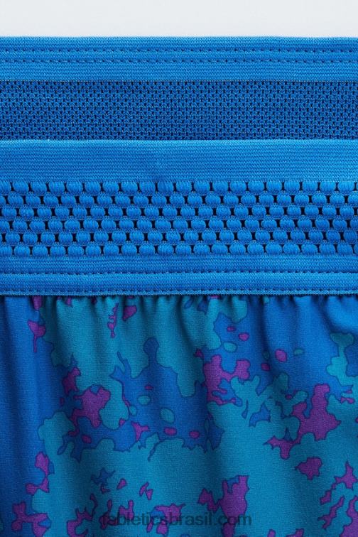 Fabletics nueue camuflagem azul-petróleo náutico 420HR3334 o curto fundamental 163 homens - Image 5