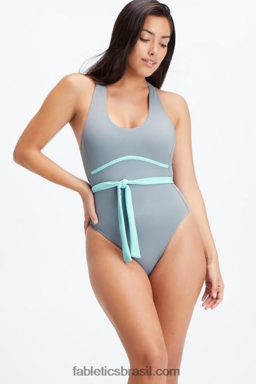 Fabletics nuvem de chuva/céu azul 420HR1610 maiô com costas nadador mulheres - Image 1