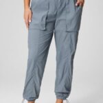Fabletics nuvem de tempestade/prata reflexiva 420HR8 calça de náilon de cintura ultra alta mulheres
