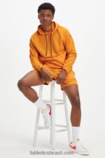Fabletics ocre dourado 420HR3664 o moletom com capuz leve homens - Image 3