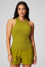 Fabletics Olival 420HR2144 tanque de costela de gola alta mulheres