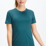 Fabletics onda da meia-noite 420HR1982 phoenix lite blusa de manga curta mulheres