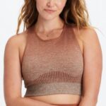 Fabletics onda de mogno/cristal 420HR1561 sutiã ombre sem costura de baixo impacto mulheres
