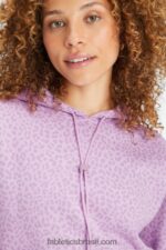 Fabletics orquídea leopardo de dois tons/lavanda quente 420HR2491 moletom de lã para sempre mulheres - Image 2
