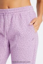 Fabletics orquídea leopardo de dois tons/lavanda quente 420HR72 calça de moletom de lã forever mulheres - Image 3