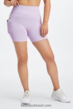 Fabletics ouro frio/fosco 420HR257 on-the-go powerhold cintura alta 6'' curto 6 mulheres