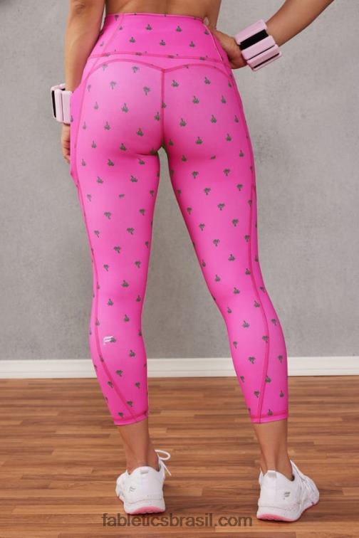 Fabletics palma de fuga rosa palma 420HR959 capri cintura alta oasis mulheres - Image 2