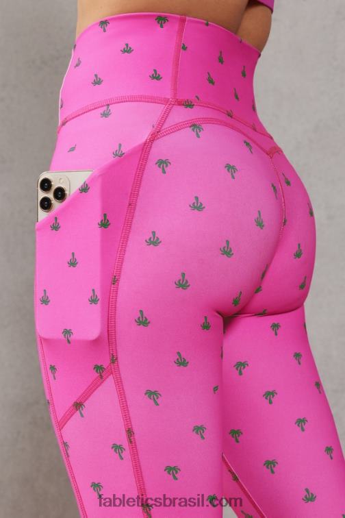 Fabletics palma de fuga rosa palma 420HR959 capri cintura alta oasis mulheres - Image 3