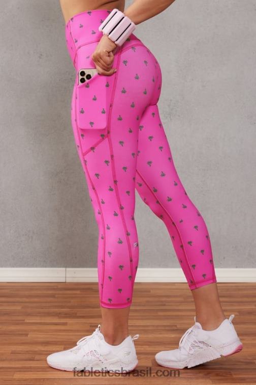 Fabletics palma de fuga rosa palma 420HR959 capri cintura alta oasis mulheres - Image 1