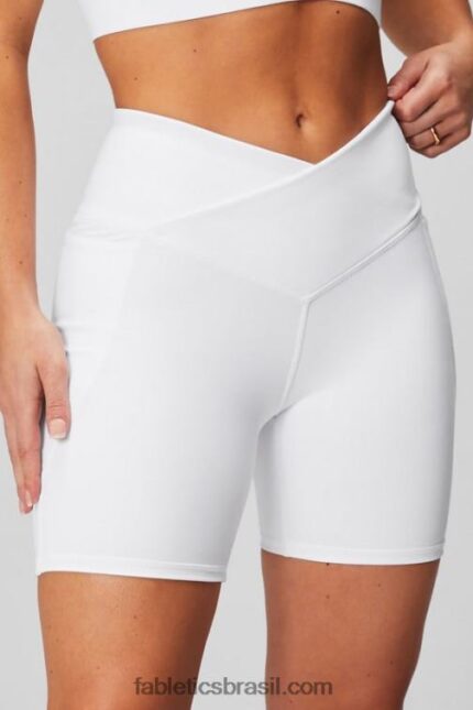 Fabletics palma verde da sorte/branco clássico 420HR314 oasis pureluxe hw crossover 6'' curto mulheres