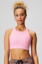 Fabletics papoula rosa 420HR1335 sutiã esportivo antiderrapante 89 mulheres - Image 2