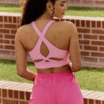 Fabletics papoula rosa 420HR1335 sutiã esportivo antiderrapante 89 mulheres