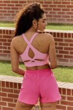 Fabletics papoula rosa 420HR1335 sutiã esportivo antiderrapante 89 mulheres