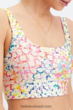 Fabletics patchwork margarida/rosa mármore 420HR1852 harlyn sutiã esportivo midi reversível de impacto médio mulheres - Image 5