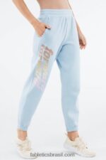Fabletics pedra azul/frente 420HR145 calça de moletom reina gráfico mulheres